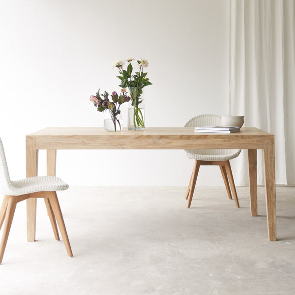 Catalina Java Dining Table | Teak - Whitewash (180 x 90cm)