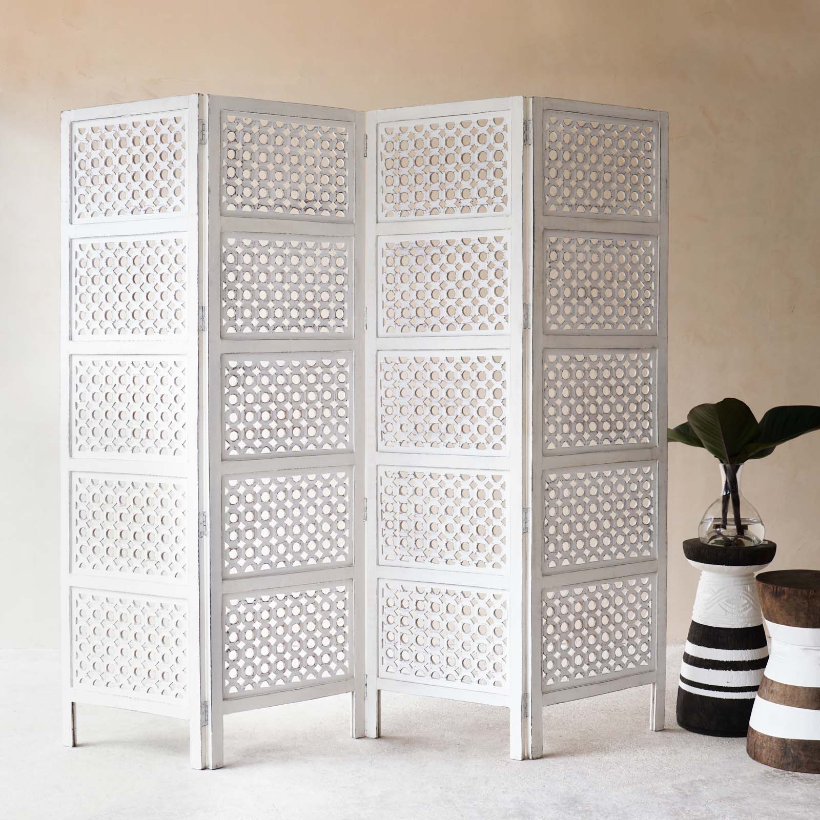 Screens & Room Dividers | Circle 4 Panel Screen - Living Room ...