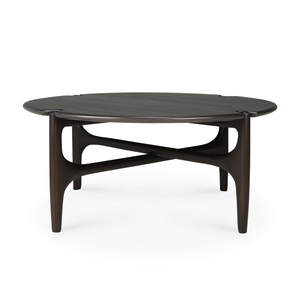 PI Round Coffee Table | Mahogany - Dark Brown