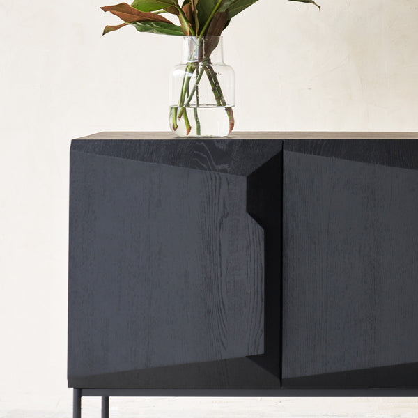 Stairs Sideboard | Oak - Black (200cm)