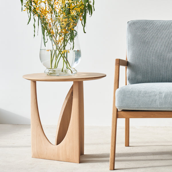 Geometric Side Table | Oak - Natural