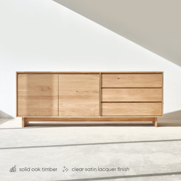 Wave Sideboard | Oak (205cm)