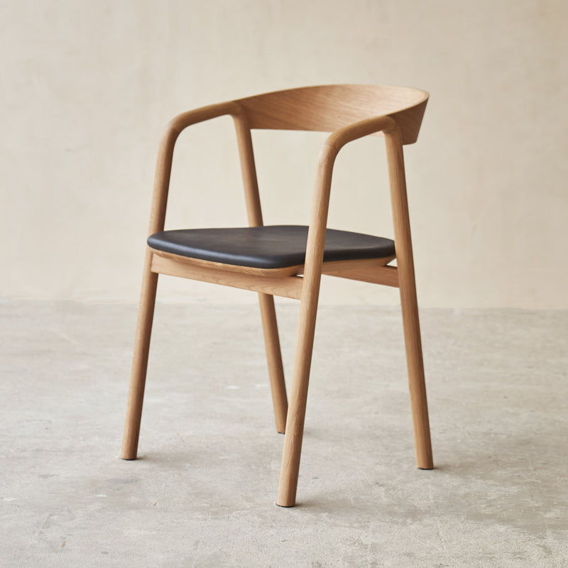 Inlay Dining Chair | Oak - Bespoke Leather