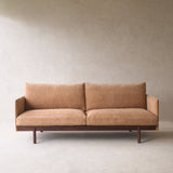 Pensive 2.5 Seater Fabric Sofa | Walnut Frame - Sherpa Yak