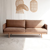 Pensive 2.5 Seater Leather Sofa | Pecan