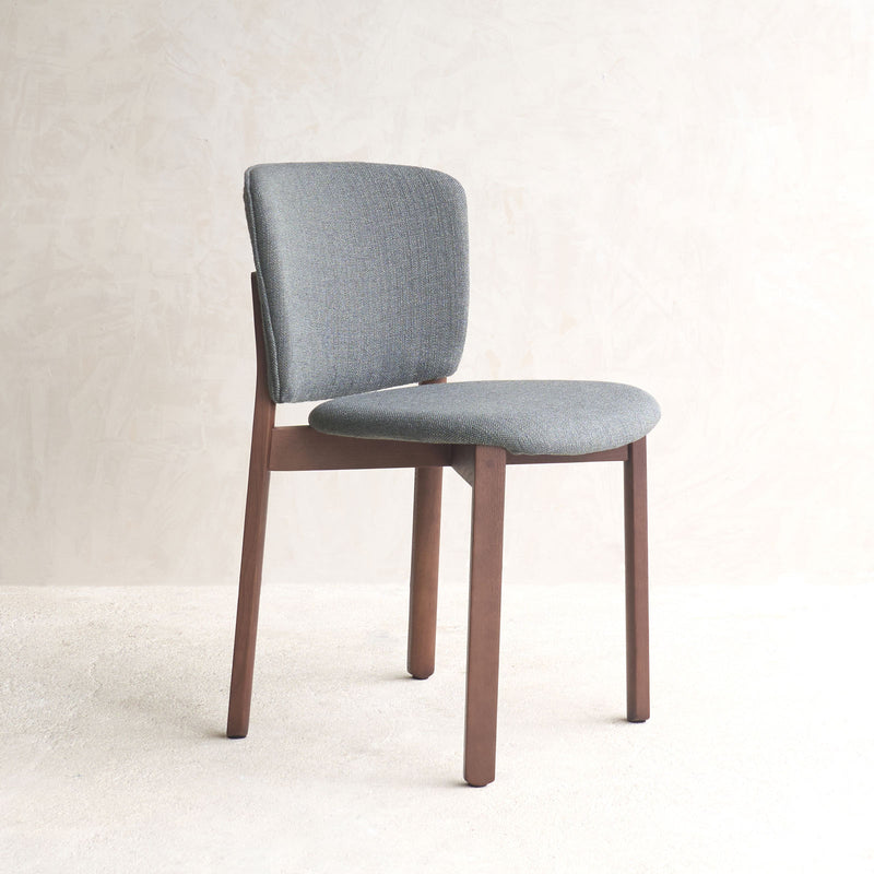 Pinta Fabric Dining Chair | Walnut Frame - Basil