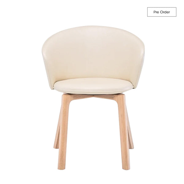 Glide Dining Chair | Oak - Bespoke Leather