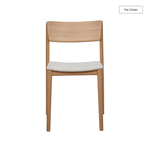 Poise Dining Chair | Oak - Bespoke Fabric