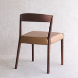 Ronda Leather Dining Chair | Walnut Frame - Pecan