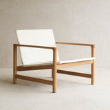 Troubadour Fabric Armchair | Oak Frame - Blanc