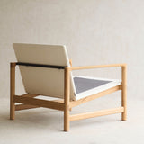 Troubadour Fabric Armchair | Oak Frame - Blanc