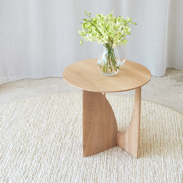 Geometric Side Table | Oak - Natural