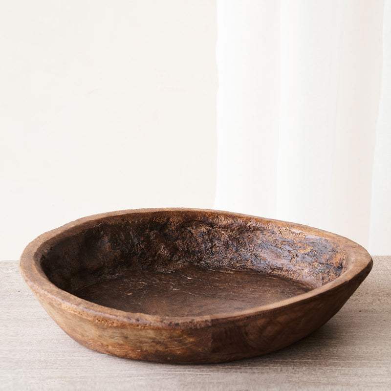 Vintage Wooden Parat Bowl - Medium