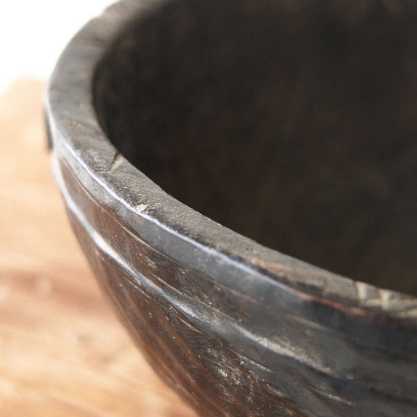 Peul Bowl, Unique vintage wooden bowls from Africa. Handcrafted, one-of-a-kind touch for any home. Available in different variations, at $240