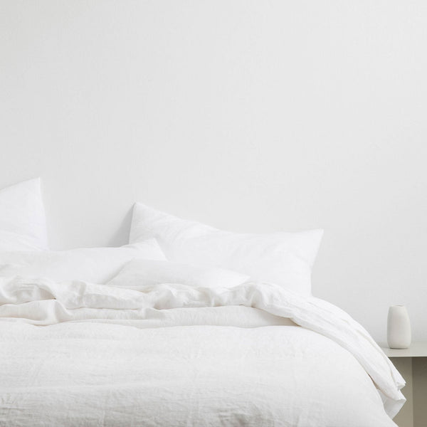 Linen Duvet Set | White (King Size)