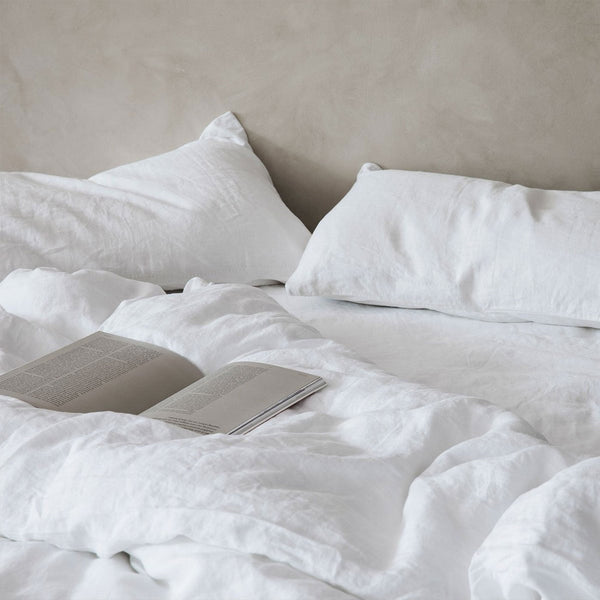 Linen Duvet Set | White (King Size)