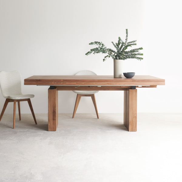 Teak extendable on sale dining table